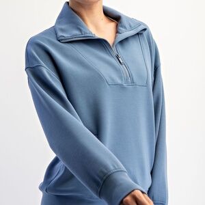 #467. Scuba Quarter Zip Pullover - Blue